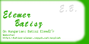 elemer batisz business card